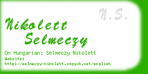 nikolett selmeczy business card